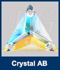 Preciosa Triangle Sew On Crystal AB